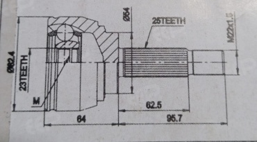 CCL шрус наружный MI-024A