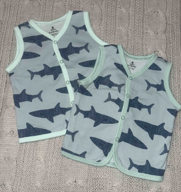 Жилет carters love синий, бирюзовый