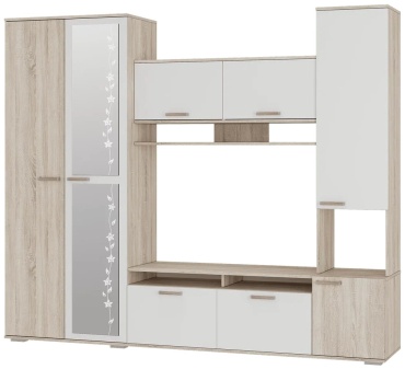 ТВ-тумба напольная Q-SAV Lukas, 230x194x46 см, белый, бежевый