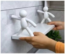 Полка навесная, пластиковая, 25х10x10 см, белый