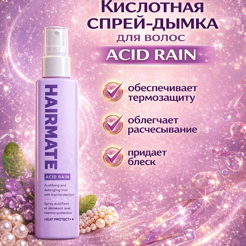 Hairmate Кислотная спрей-дымка ACID RAIN спрей без фиксации фиксация 150 мл