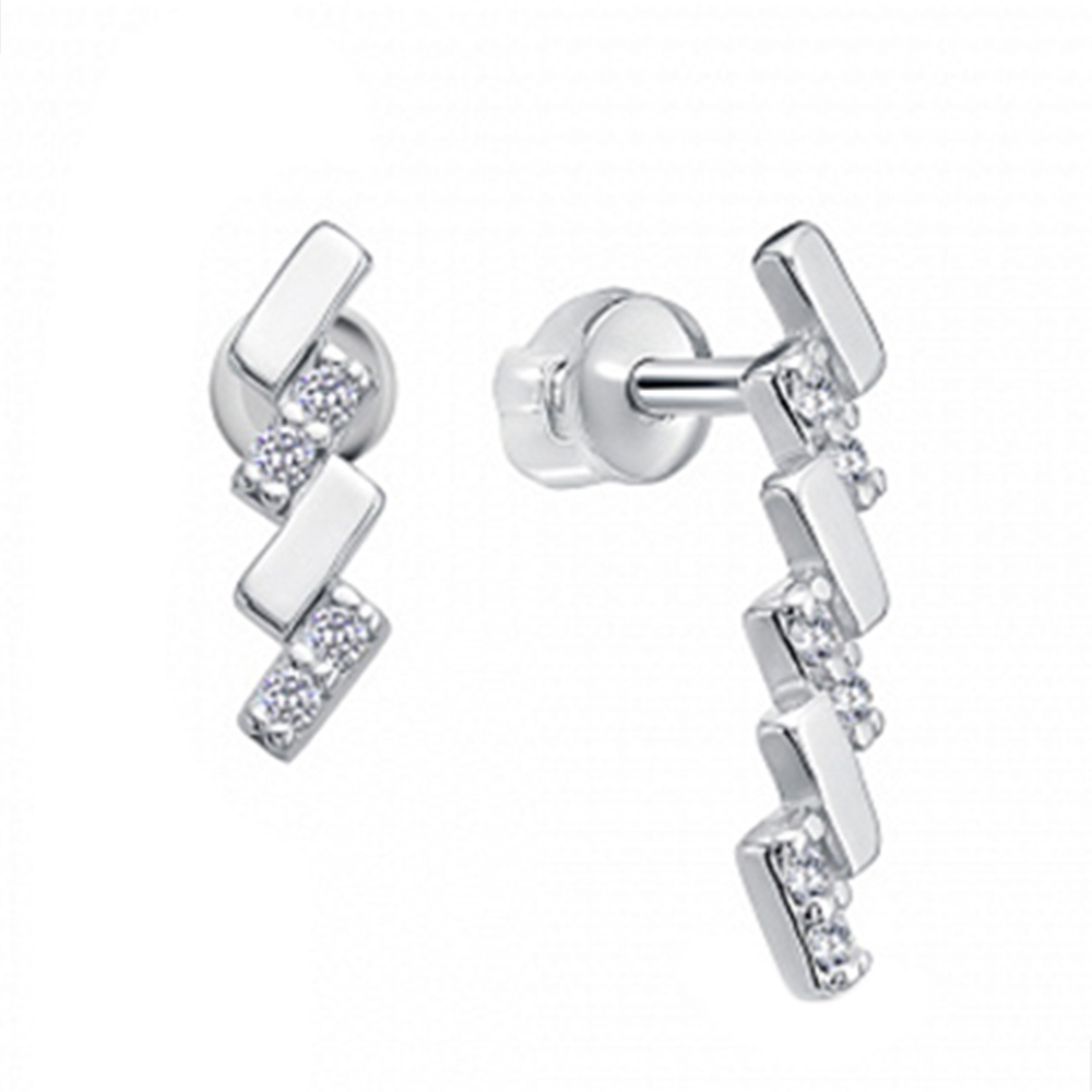 Пусеты Lucente Silver EAR-LU-925-000586 вес 1.05 г серебро, фианит