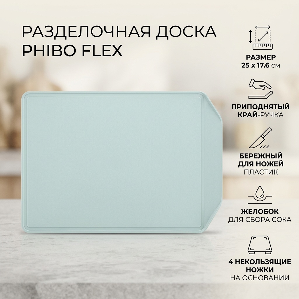 Phibo разделочная доска 4332106 1 шт, пластик