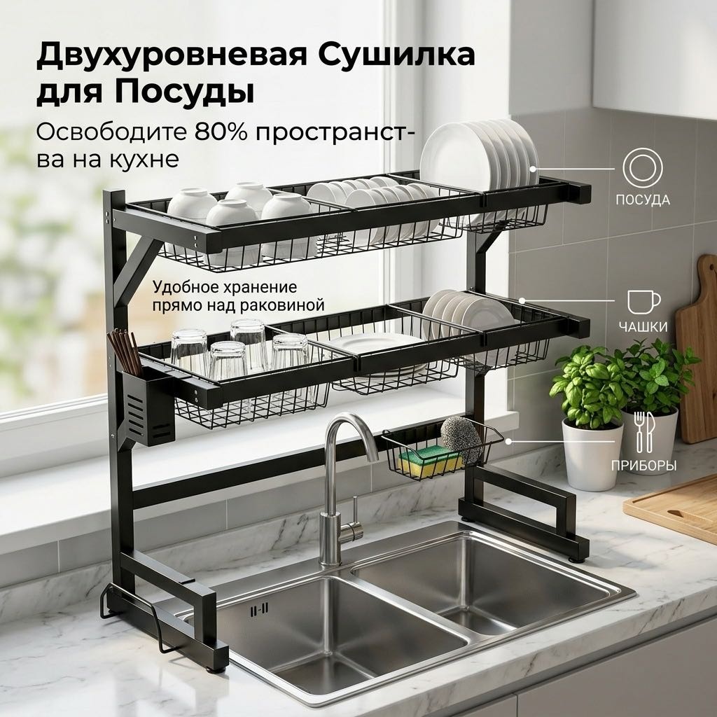 Сушилка отдельностоящая многоярусная ,металл, пластик