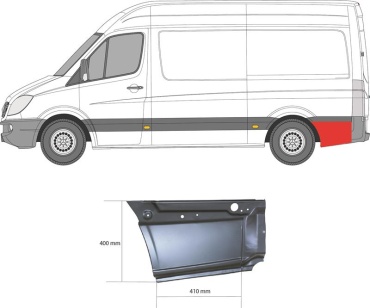 KLOKKERHOLM 3547606 кузовной порог Mercedes-Benz Sprinter 2006-2013