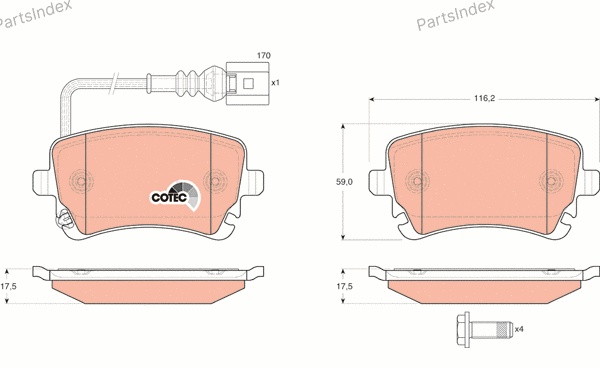 Колодки TRW GDB1557