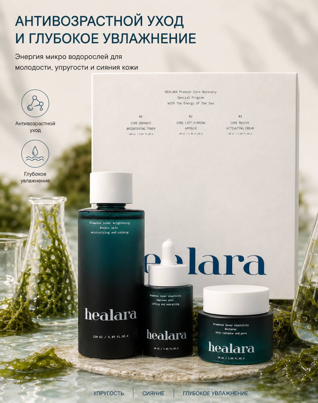 Healara Premier Core Recovery Special Program набор по уходу за лицом унисекс