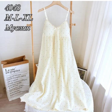 Ночная сорочка Muslin home мультиколор, молочный