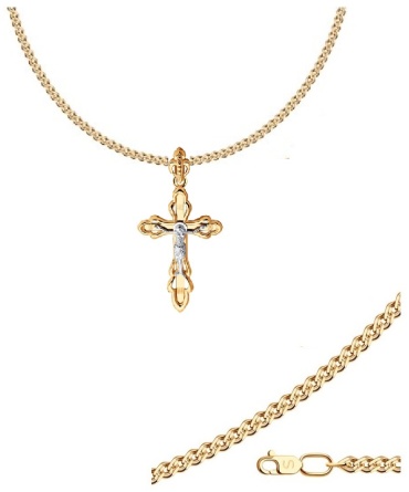 Колье Diamant SET-51-131-01411-1_55_5.26 длина 55 см вес 5.26 г золото, без вставок