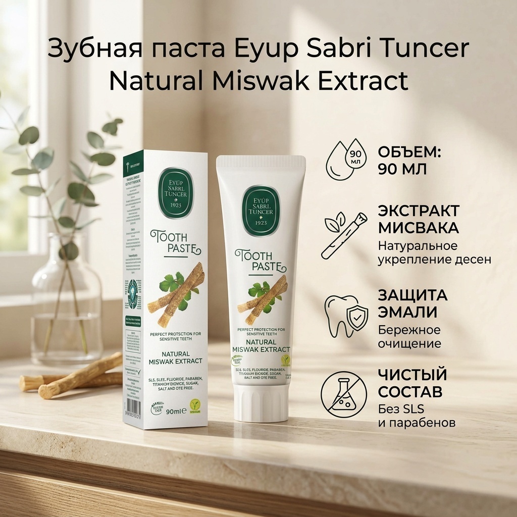 Eyup Sabri Tuncer зубная паста Natural Miswak Extract 90 мл