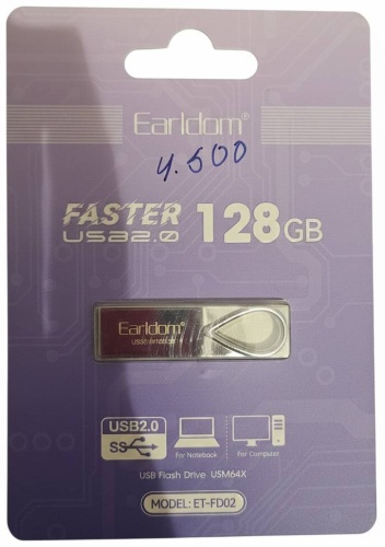 USB Flash карта Earldom 30412995_456492372 128 Гб серебристый