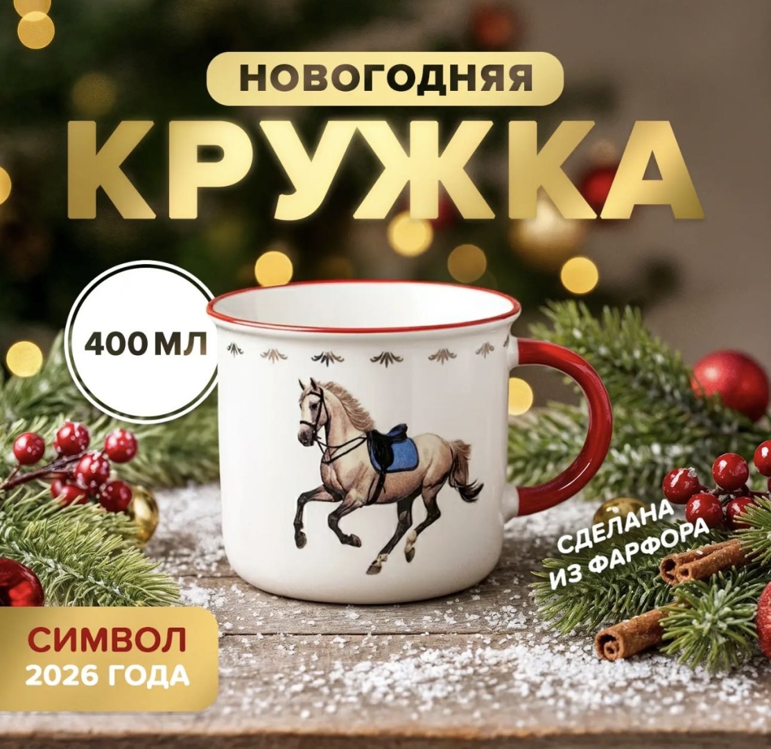 Кружка Снежное Кружево , 400 мл, фарфор, 1 шт.