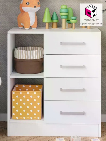 Комод Не указано, 67x34x75 см, белый