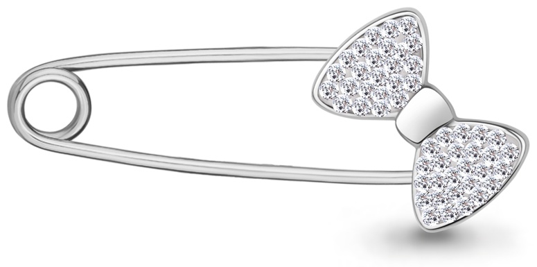 Булавка AQUAMARINE evve-77529 вес 0.95 г серебро, стекло