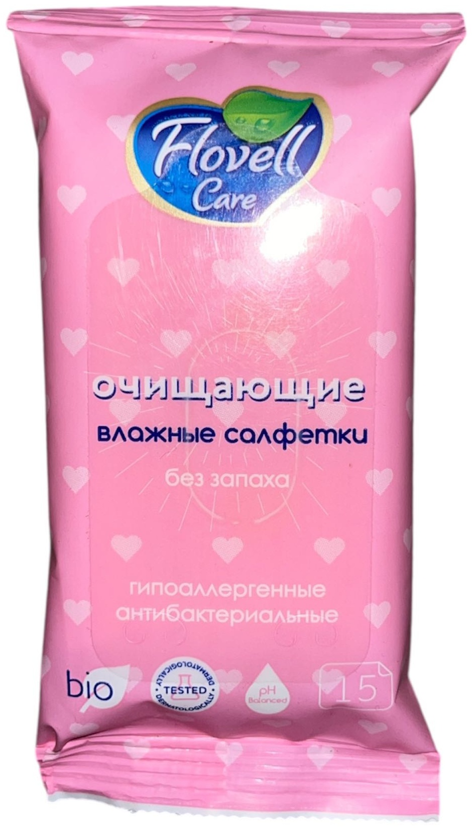 Влажные салфетки Flovell Care KA008 15 шт