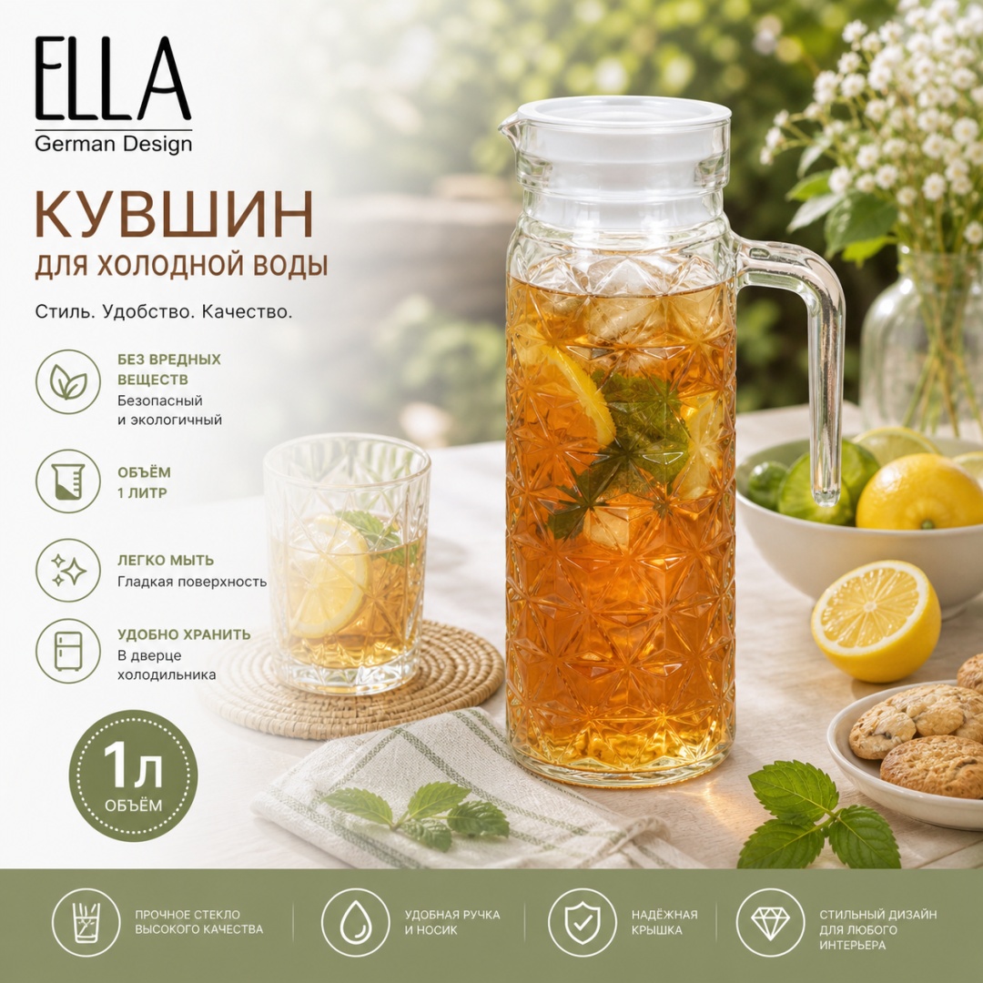 Декантер ELLA 1 л, стекло
