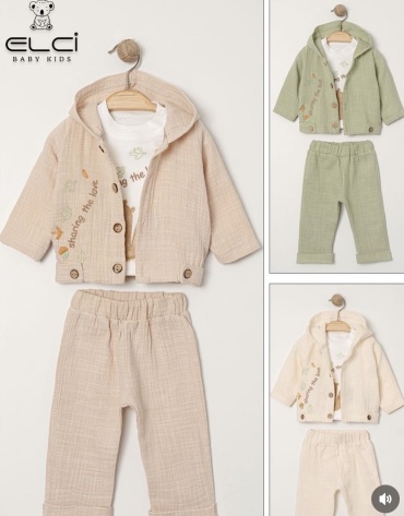 Комплект Elci Baby белый, фисташковый