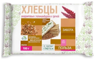 Di&Di хлебцы амарантовые с топинамбуром и гречей 100 г