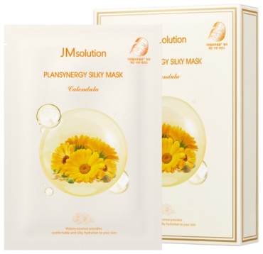 Маска для лица JMsolution тканевая Plansynergy Silky Mask Calendula Противовоспалительные Маски с Экстрактом Календулы 10 шт