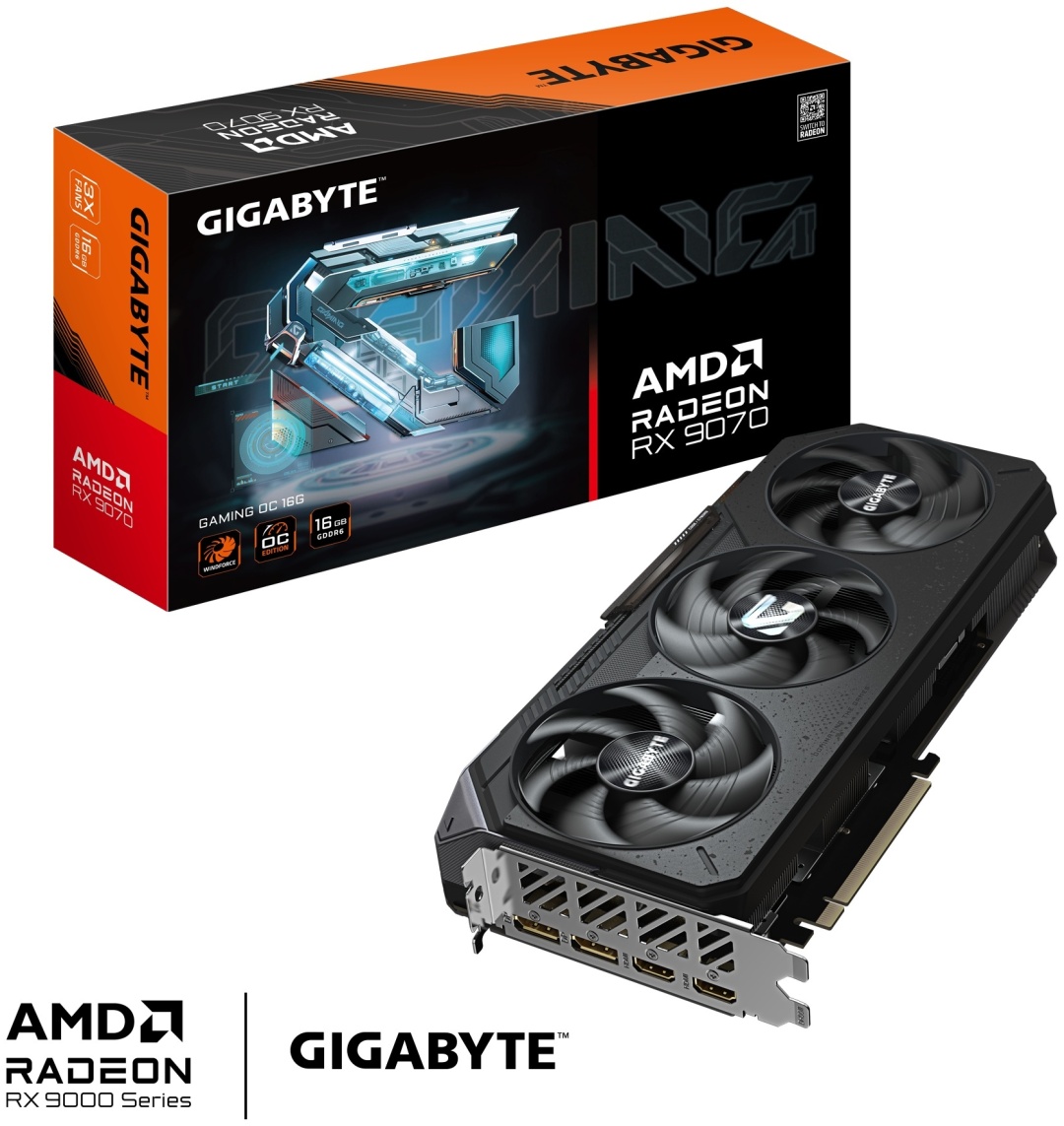 Видеокарта GIGABYTE RX 9070 Gaming OC GV-R9070GAMING OC-16GD 16 Гб
