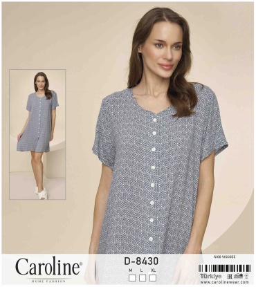 Туника Caroline серый, белый