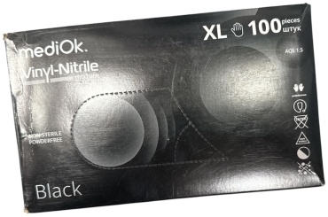 MediOk перчатки XL100 черный 100 шт