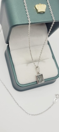 AQUAMARINE D759173 длина 60 см, вес 4 г серебро, плетение якорное
