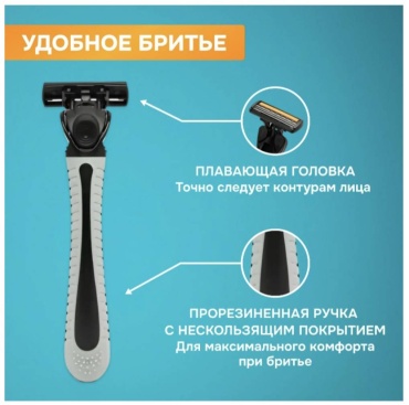 Бритвенный станок бритвенный станок 1 шт + сменные кассеты 12 шт