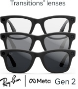 Смарт-очки Ray-Ban META WAYFARER (Gen 2) Clear/Grey Transitions RW4012 601S1Z 53-22 черный
