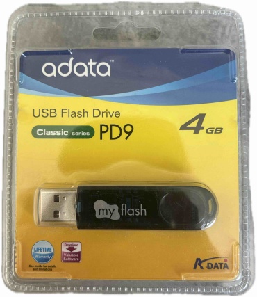 USB Flash карта ADATA APD9-4G-RBL 4 Гб черный
