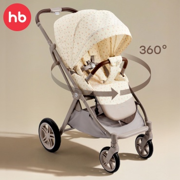 Коляска прогулочная Happy baby Luna 360, молочный