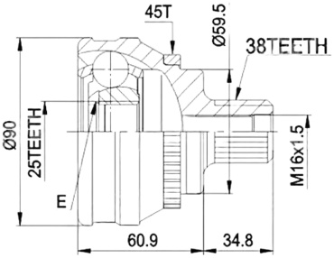 PATRON шрус PCV1121
