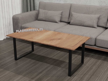 Журнальный столик BIG АЛЬТО, 120х60x45 см, черный, темно-коричневый