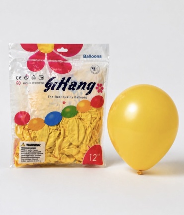 Набор воздушных шаров Balloons Универсальный 100 шт, желтый