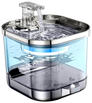 Автопоилка Mr. Petman Pet Fountain 2000 мл прозрачный, серый