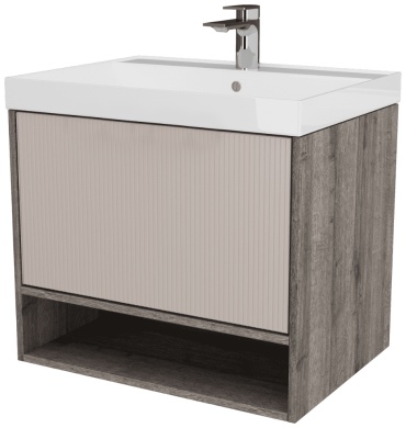 Тумба с раковиной KABINKA.KZ 170261, 80x60x45 см, коричневый