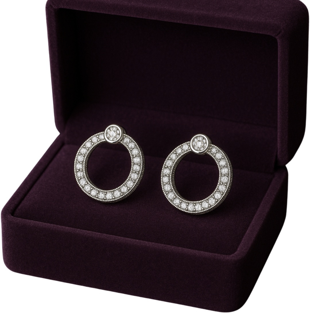 Серьги Emeli lux 3568900 вес 2.51 г серебро, фианит