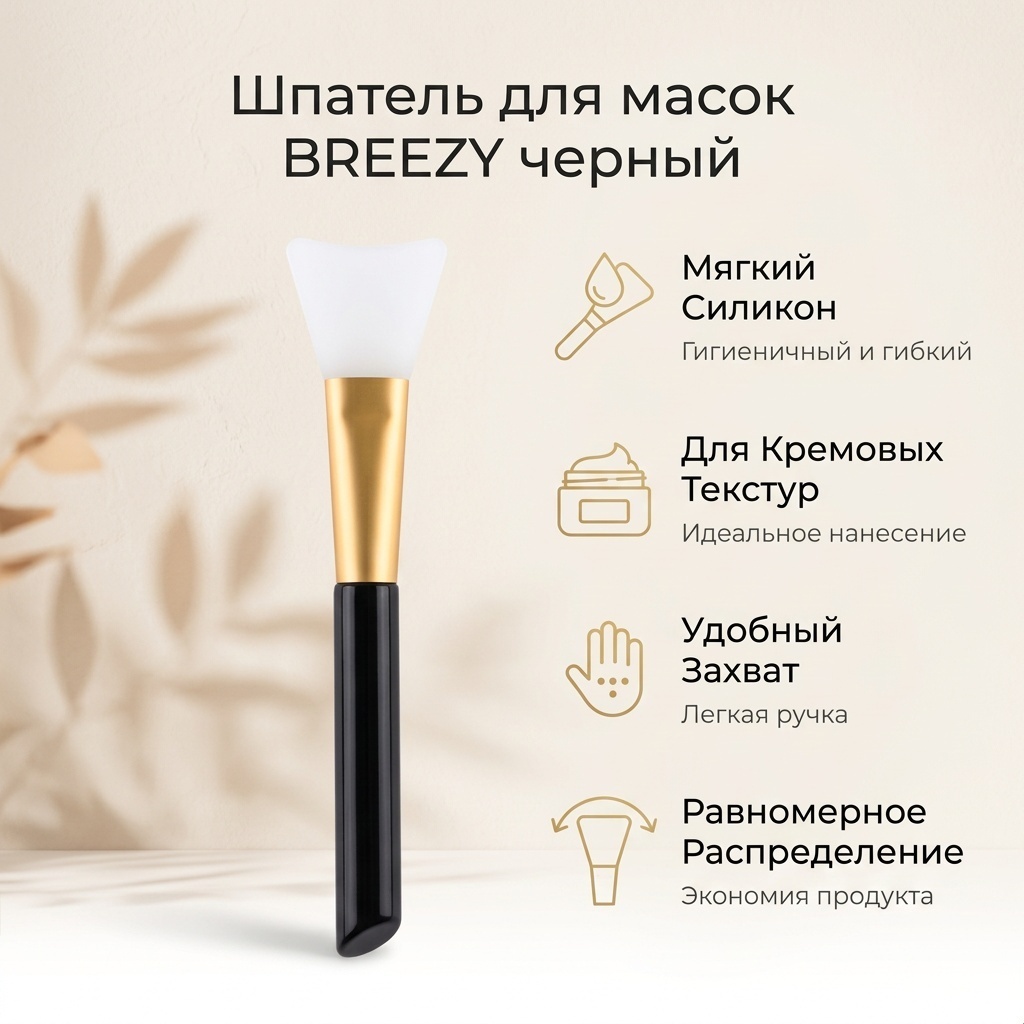 BREEZY Шпатель для масок черный