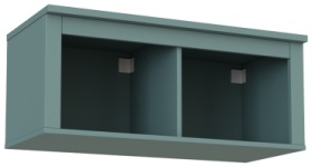 Полка Euromebel САГА, 00070190, 90.4х41.4x38 см, бирюзовый