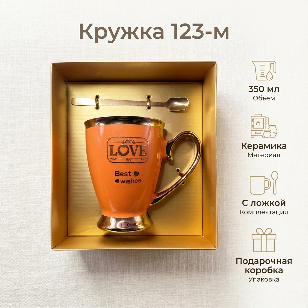 Кружка , 350 мл, керамика, 1 шт.