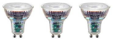 IKEA 2W GU10, светодиодная, теплый белый