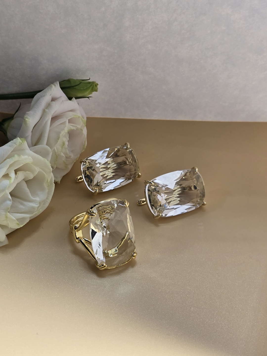 Комплект бижутерный сплав, кристаллы Swarovski