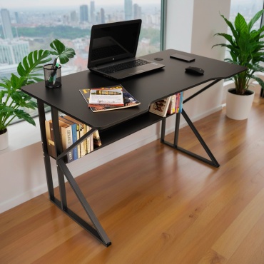 Стол компьютерный K-Stone, 120х60x72 см, черный