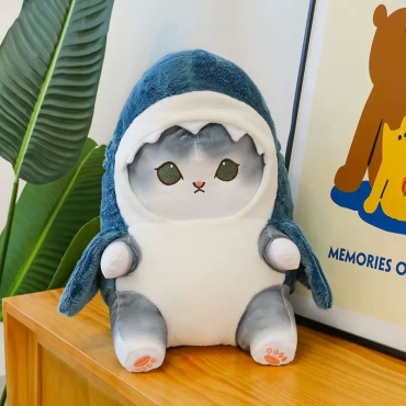 Мягкая игрушка U’Alfi Кот в акуле, 27 см