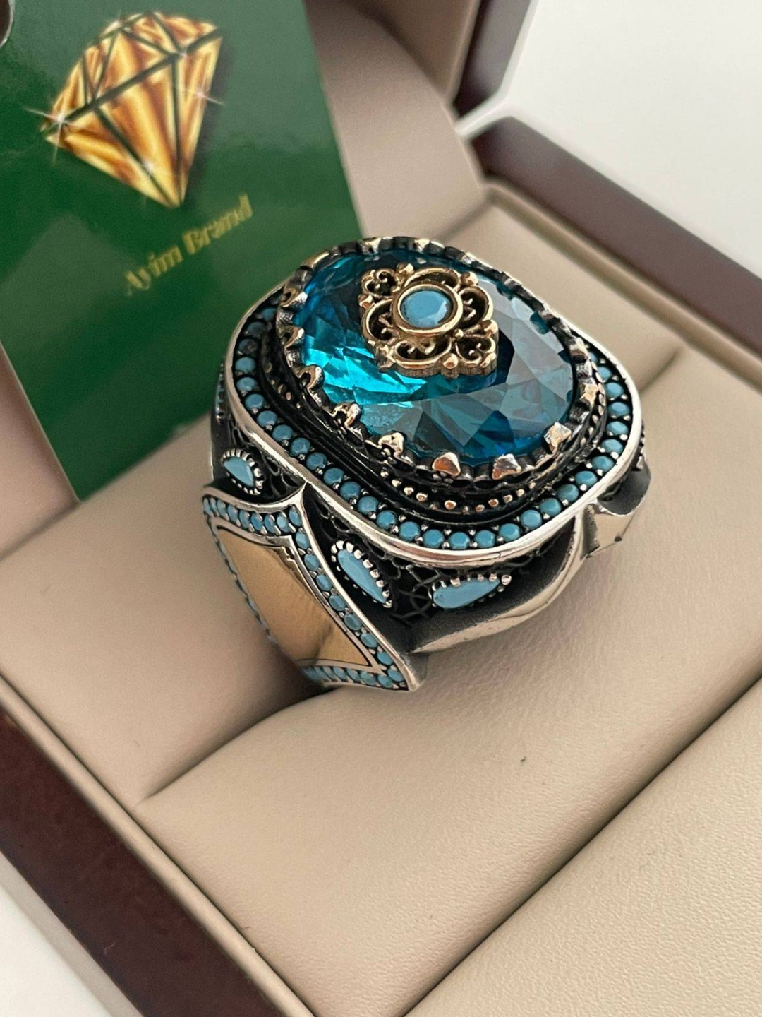 Печатка Ayim Brand JJA размер 21 вес 26.93 г серебро, фианит