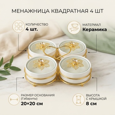 Менажница 1-17 квадратная 4 шт