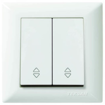 Выключатель клавишный Teksan 302-15030 Выключатель TEKSAN NOVA 2-ой проходной белый, белый