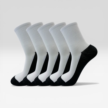 Носки MYSOX 5 пар черный, белый 36-41