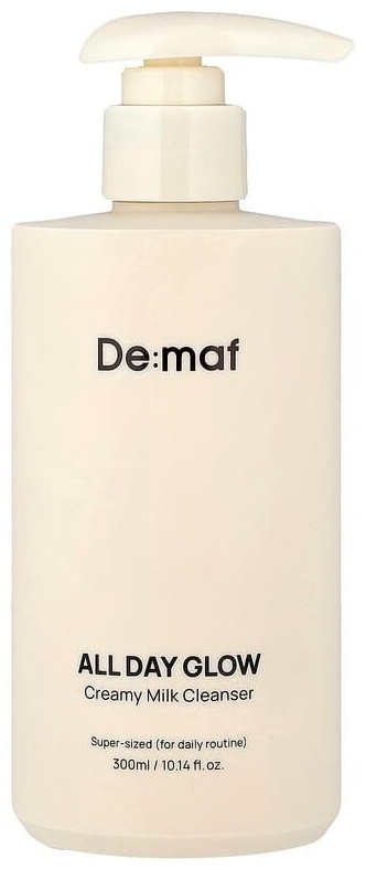 DE:maf All Day Glow, очищающее молочко-крем для сияния кожи, 300 мл молочко 300 г