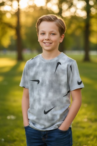Футболка Kids Moda белый, светло-серый